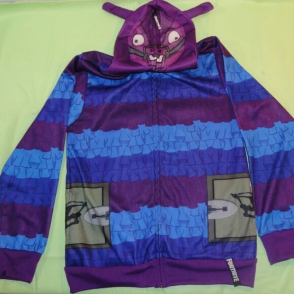 FORTNITE LOOT LLAMA FULL ZIP BOYS szLARGE EPIC HOODIE JACKET LD 6107 - Picture 1 of 13